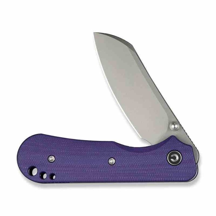 Couteau CIVIVI Crabby Purple Lame Sheepsfoot Acier 14C28N Manche G10 KIVT Linerlock CIVC240552 - Livraison Gratuite