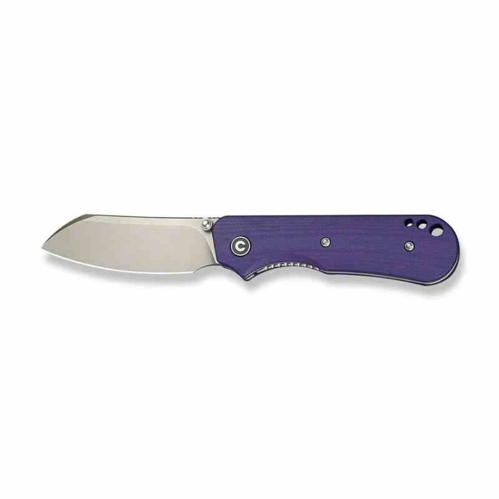 Couteau CIVIVI Crabby Purple Lame Sheepsfoot Acier 14C28N Manche G10 KIVT Linerlock CIVC240552 - Livraison Gratuite