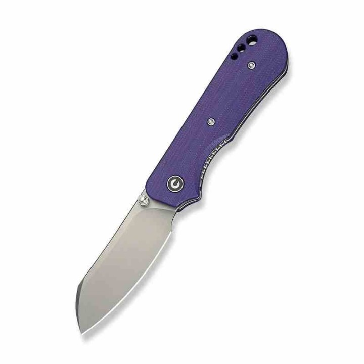 Couteau CIVIVI Crabby Purple Lame Sheepsfoot Acier 14C28N Manche G10 KIVT Linerlock CIVC240552 - Livraison Gratuite