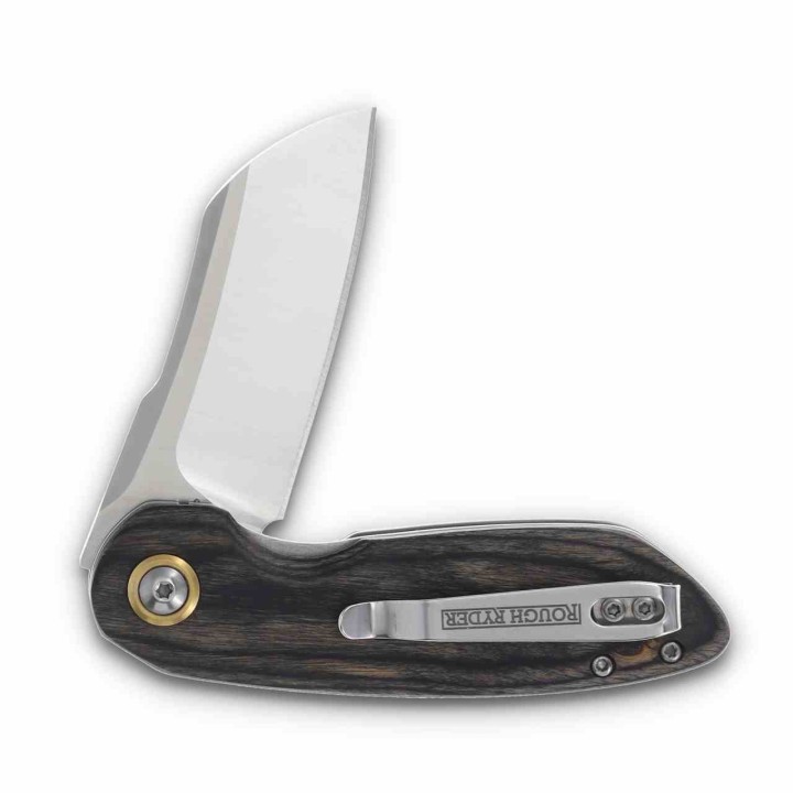 Couteau Rough Rider Bullfrog  Lame Wharncliffe Acier 440 Manche Pakkawood Linerlock RR2673 - Livraison Gratuite