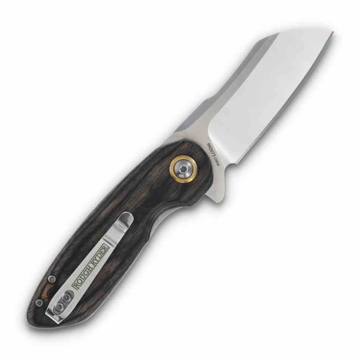Couteau Rough Rider Bullfrog  Lame Wharncliffe Acier 440 Manche Pakkawood Linerlock RR2673 - Livraison Gratuite