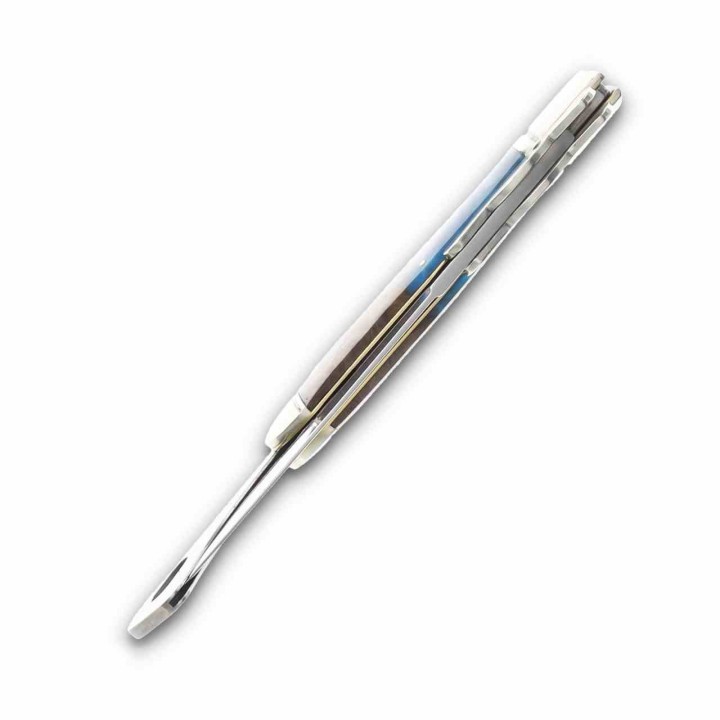 Couteau Rough Rider Pandora Swirl Lame Drop Point Acier 440 Manche Bois et Résine Slipjoint RR2654 - Livraison Gratuite