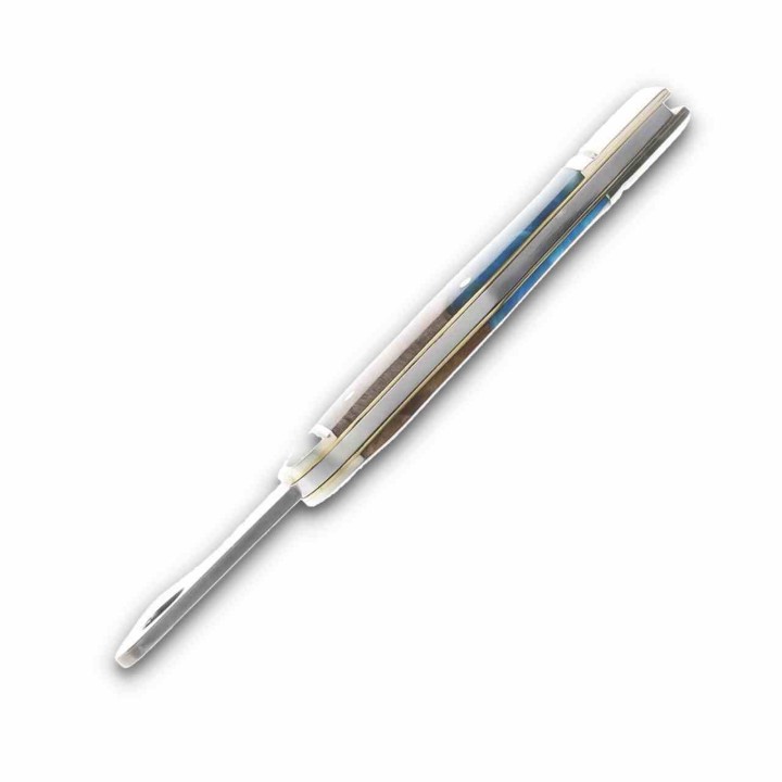 Couteau Rough Rider Pandora Swirl Lame Drop Point Acier 440 Manche Bois et Résine Slipjoint RR2654 - Livraison Gratuite