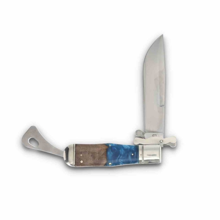 Couteau Rough Rider Pandora Swirl Lame Drop Point Acier 440 Manche Bois et Résine Slipjoint RR2654 - Livraison Gratuite