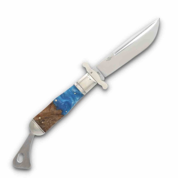 Couteau Rough Rider Pandora Swirl Lame Drop Point Acier 440 Manche Bois et Résine Slipjoint RR2654 - Livraison Gratuite
