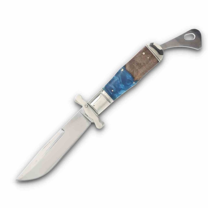 Couteau Rough Rider Pandora Swirl Lame Drop Point Acier 440 Manche Bois et Résine Slipjoint RR2654 - Livraison Gratuite