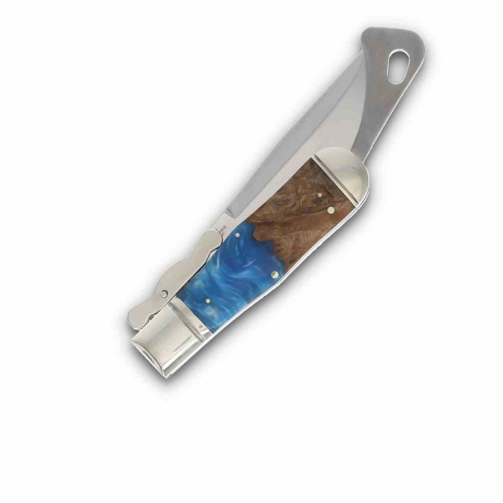 Couteau Rough Rider Pandora Swirl Lame Drop Point Acier 440 Manche Bois et Résine Slipjoint RR2654 - Livraison Gratuite