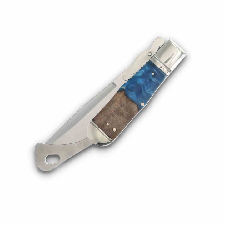 Couteau Rough Rider Pandora Swirl Lame Drop Point Acier 440 Manche Bois et Résine Slipjoint RR2654 - Livraison Gratuite