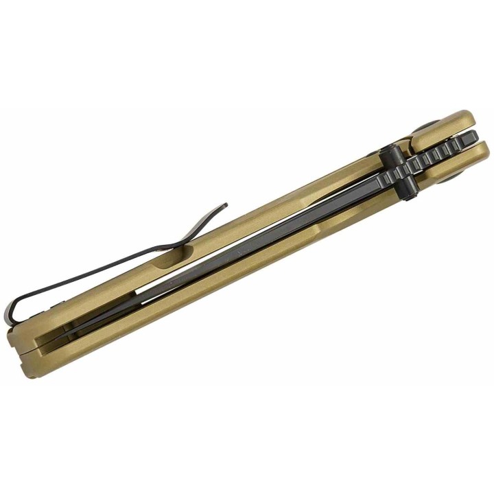 Couteau Oknife Duron Lame Acier Nitro-V Manche Aluminium OAL Super Vert Olive Frame Lock OKNDURONOG Livraison Gratuite