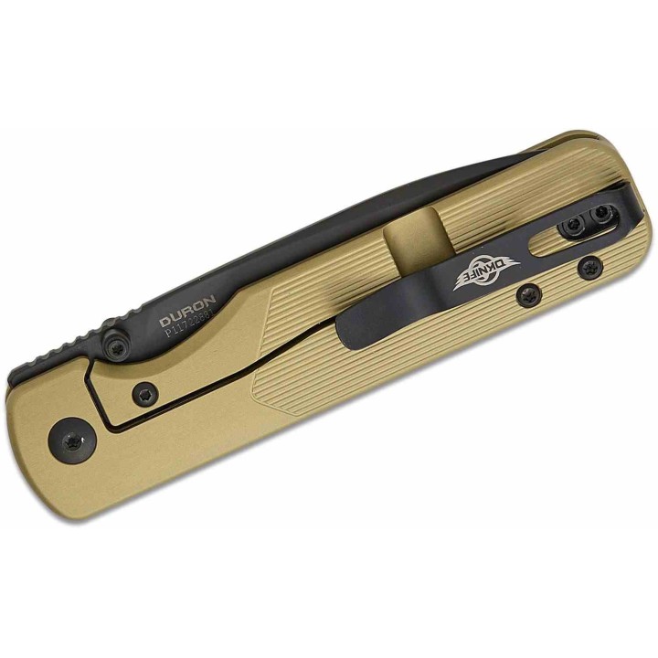 Couteau Oknife Duron Lame Acier Nitro-V Manche Aluminium OAL Super Vert Olive Frame Lock OKNDURONOG Livraison Gratuite