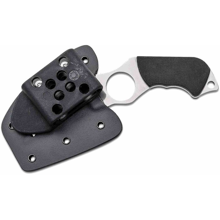 Couteau Spyderco Swick 6 Lame Wharncliffe Acier LC200N Serrated Manche G10 Noir Étui Boltaron USA SCFB14S6 - Livraison Gratuite