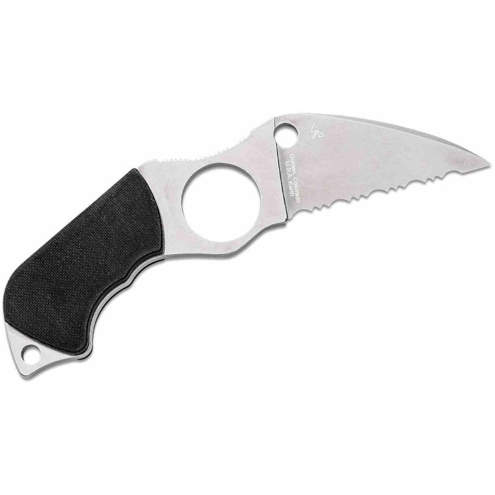 Couteau Spyderco Swick 6 Lame Wharncliffe Acier LC200N Serrated Manche G10 Noir Étui Boltaron USA SCFB14S6 - Livraison Gratuite