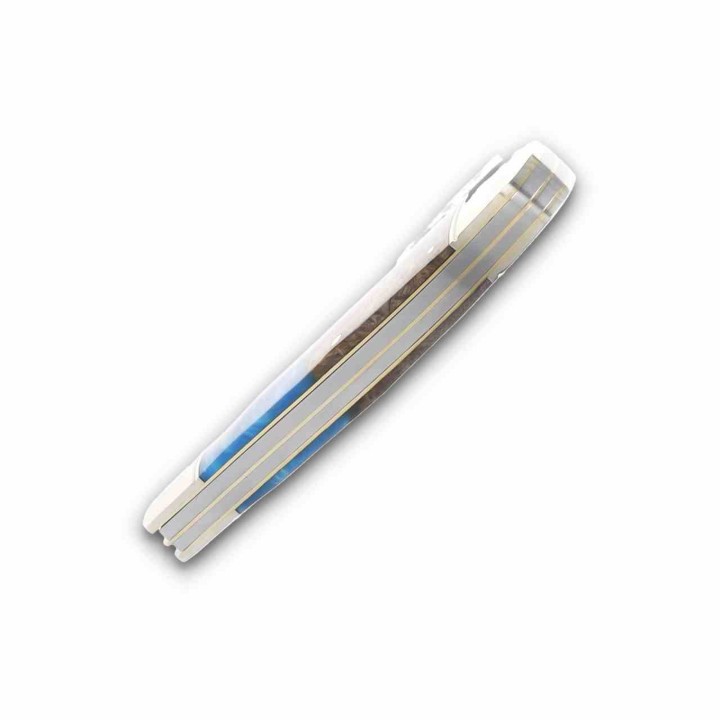 Couteau Rough Ryder Chopper Lames Acier 440 Manche Bois et Résine Pandora Swirl Slip Joint RR2655 - Livraison Gratuite