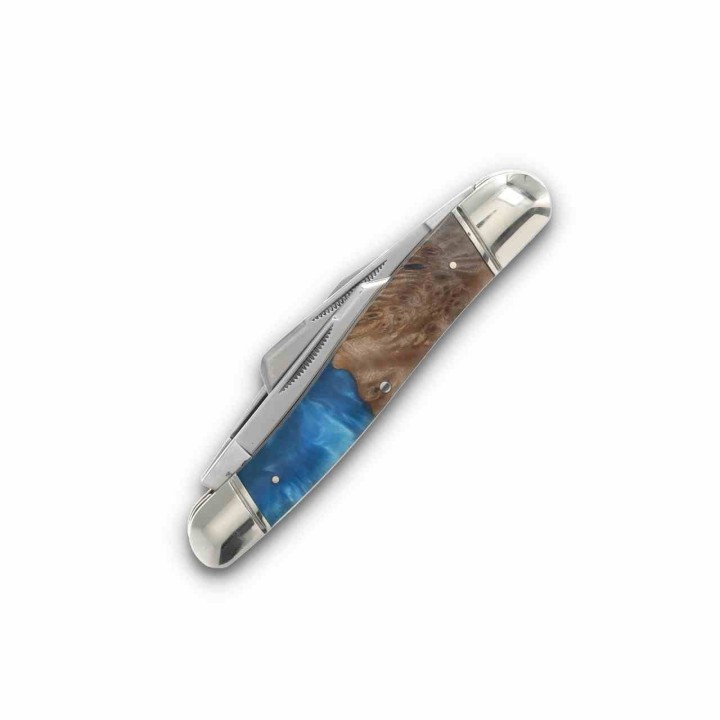 Couteau Rough Rider Texas Stockman Lames Acier 440 Manche Bois Pandora Swirl Slip Joint RR2653 - Livraison Gratuite