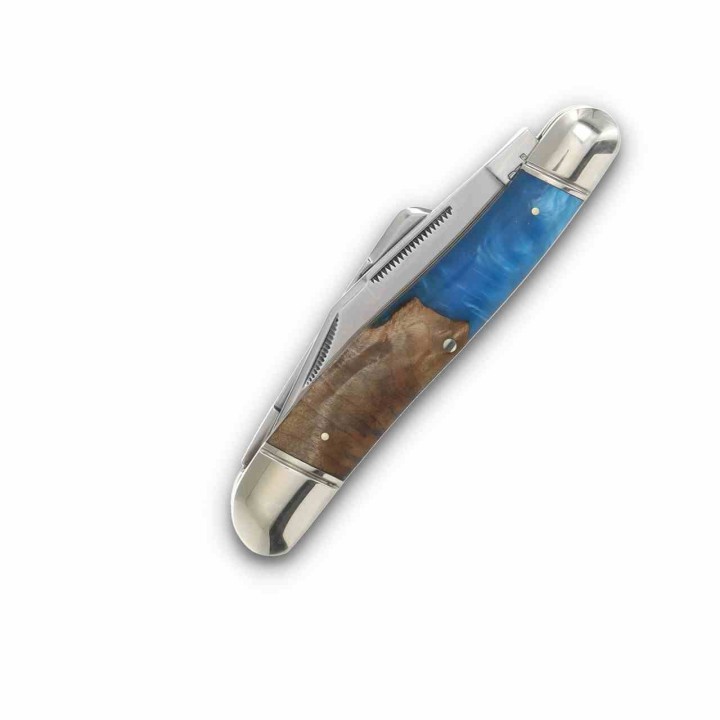 Couteau Rough Rider Texas Stockman Lames Acier 440 Manche Bois Pandora Swirl Slip Joint RR2653 - Livraison Gratuite