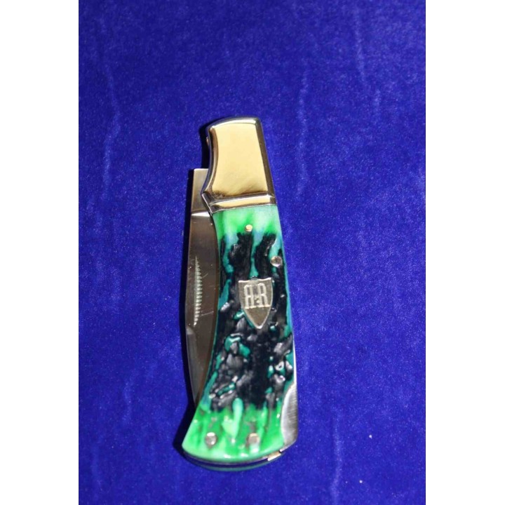 Couteau Rough Rider Bluegill Lame Drop Point Acier 440 Manche Os Back Lock RR2636 - Livraison Gratuite