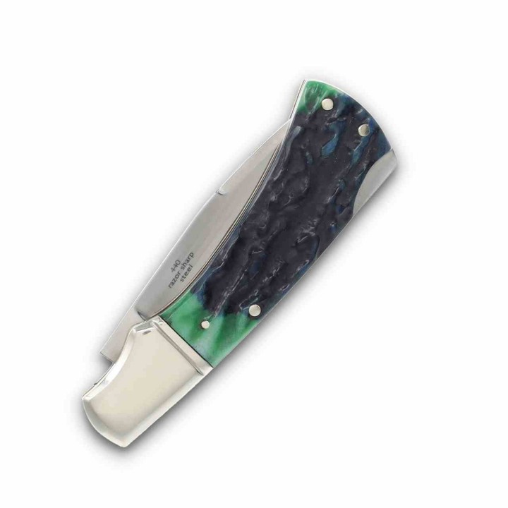 Couteau Rough Rider Bluegill Lame Drop Point Acier 440 Manche Os Back Lock RR2636 - Livraison Gratuite