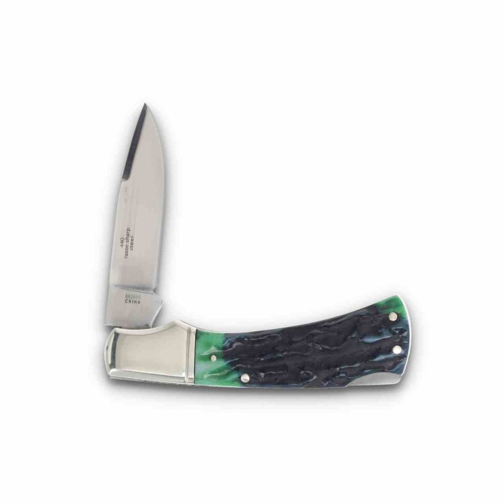 Couteau Rough Rider Bluegill Lame Drop Point Acier 440 Manche Os Back Lock RR2636 - Livraison Gratuite
