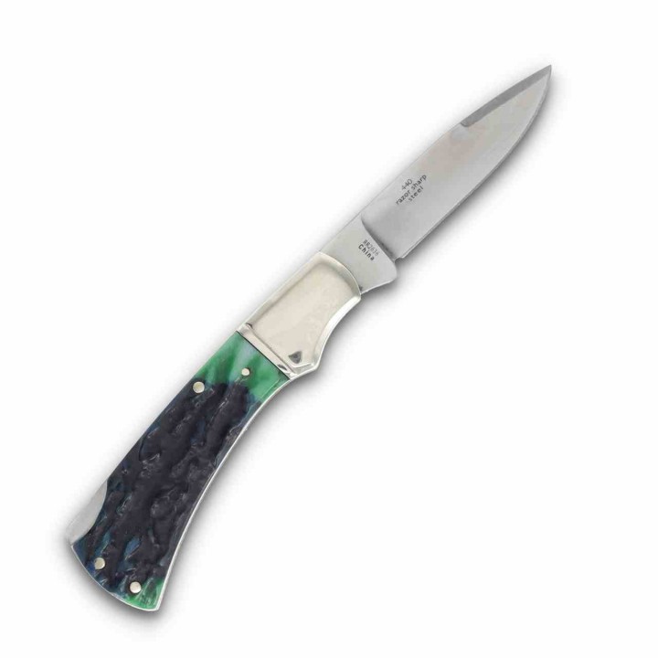 Couteau Rough Rider Bluegill Lame Drop Point Acier 440 Manche Os Back Lock RR2636 - Livraison Gratuite