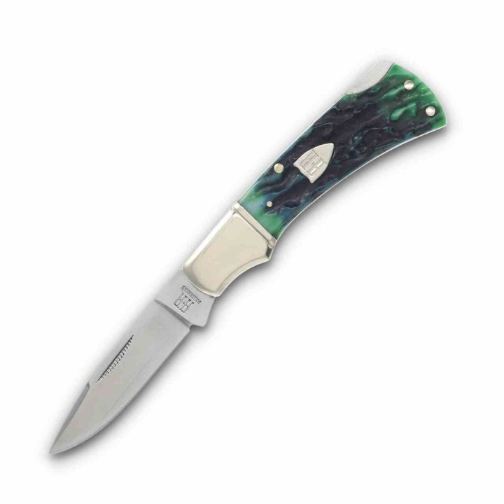 Couteau Rough Rider Bluegill Lame Drop Point Acier 440 Manche Os Back Lock RR2636 - Livraison Gratuite