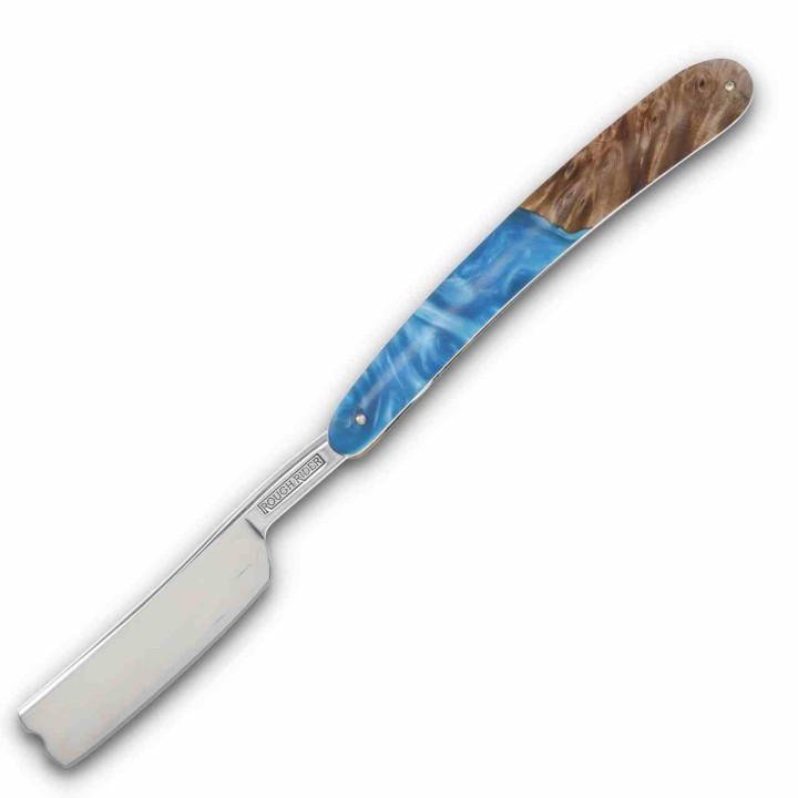 Couteau Rasoir Rough Ryder Pandora Swirl Razor Lame Acier 440 Manche Résine Bleue RR2649 - Livraison Gratuite