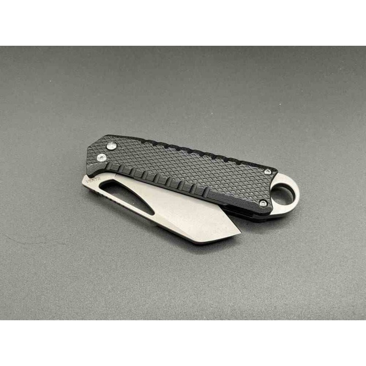 Couteau Ketuo Ventr Black Lame Acier 14c28N Manche G10 Button Lock KETM034 - Livraison Gratuite