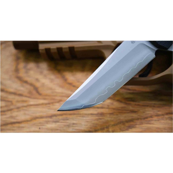 Couteau North Mountain Blade Lame TANTO Acier SLD-Magic San Mai Manche G10 Black Button Lock NMB2406B - Livraison Gratuite