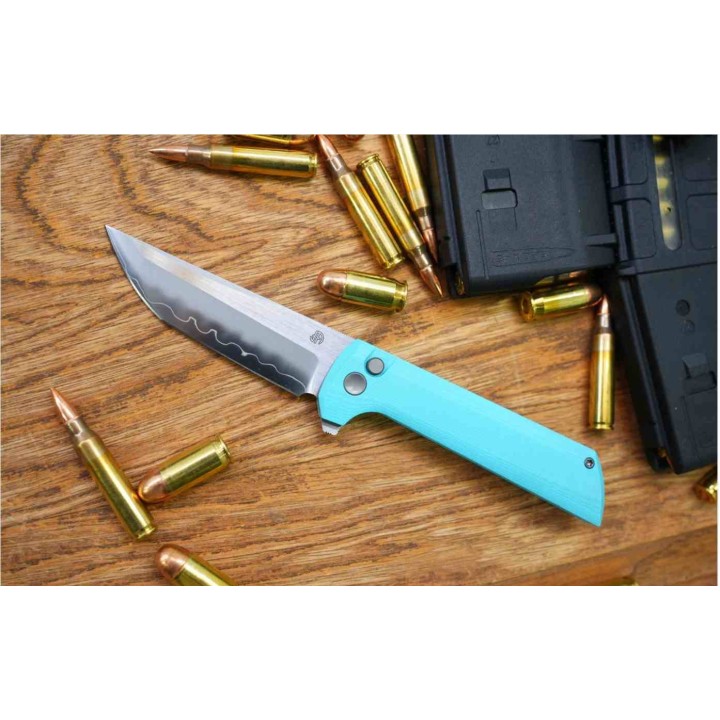 Couteau North Mountain Blade Chop 2 Sky Blue Lame TANTO Acier SLD-Magic San Mai Manche G10 NMB2411SB - Livraison Gratuite