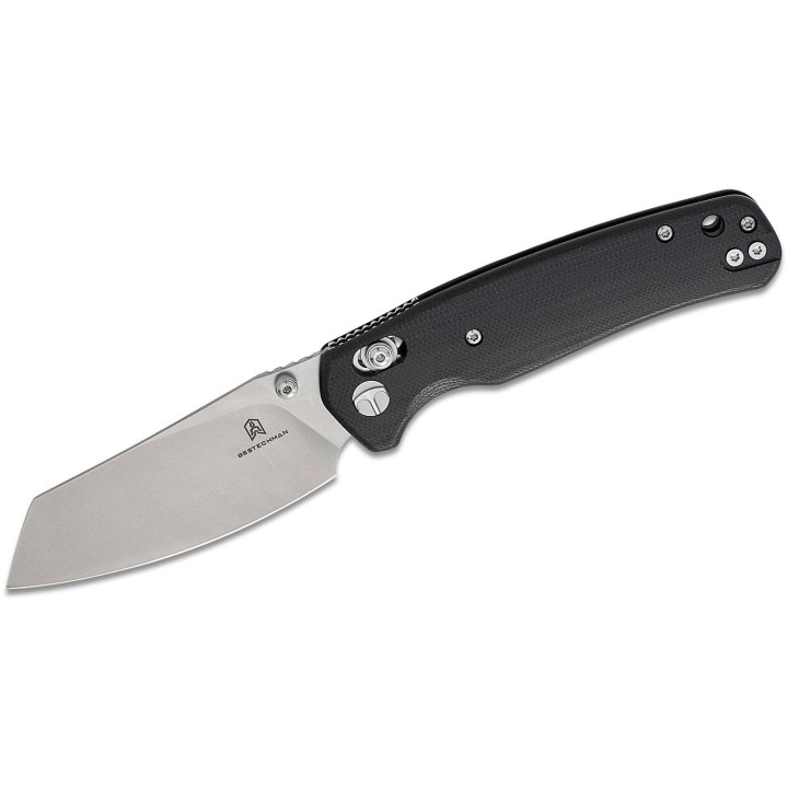 Couteau Bestechman Cicada's Wing Black Lame Acier 10Cr15CoMoV Manche G10 B-Lock BTKMK06K - Livraison Gratuite
