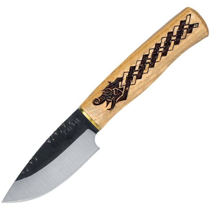 Couteau Condor Norse Dragon Hunter Lame Acier 14C28N Manche Hickory Étui Cuir Salvador CTK102238SK - Livraison Gratuite