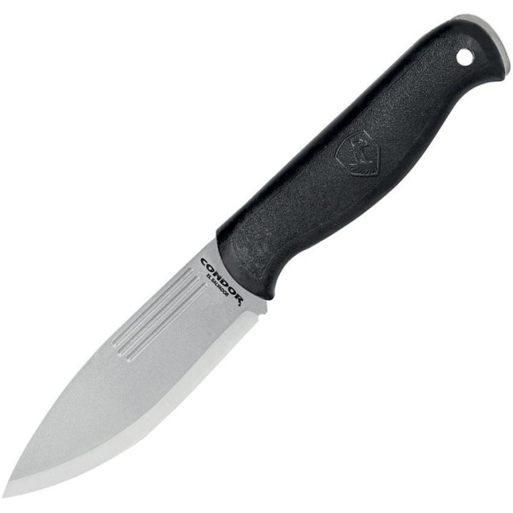 Couteau Condor Ghostlight Lame Acier Carbone 1095 Scandi Manche & Étui Polypropylène Salvador CTK397945HC - Livraison Gratuite
