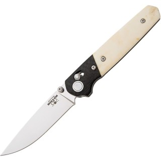 Couteau Bear & Son Lawman WSB22 Lame Acier D2 Manche Os & Fibre de Carbone Crossbar Made In USA BCWSB22 - Livraison Gratuite