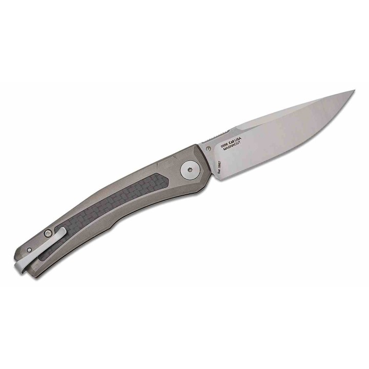 Couteau Automatique Zero Tolerance AUTO Lame Acier CPM-MagnaCut Manche Titane/FCarbone USA ZT0556 -  Livraison Gratuite