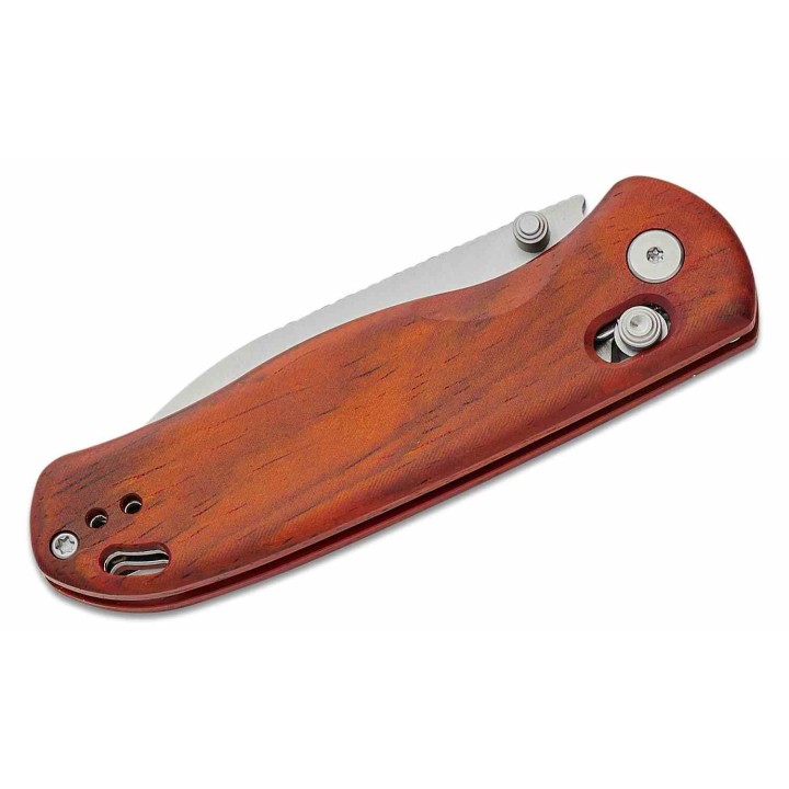 Couteau Kizer Drop Bear Clutch Lock Lame Acier Nitro-V Manche Bois Mkuluti Clip KIV3619A6 - Livraison Gratuite