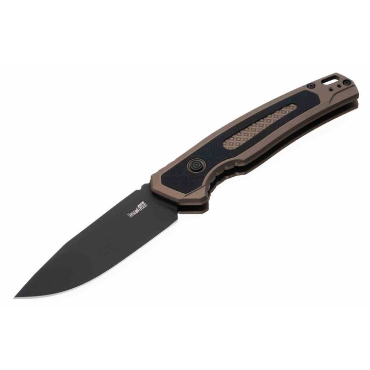 Couteau Kershaw Auto Launch 21 Automatique Lame Acier CPM-M4 Manche Alu FDE/G10 Made In USA KS7106 - Livraison Gratuite