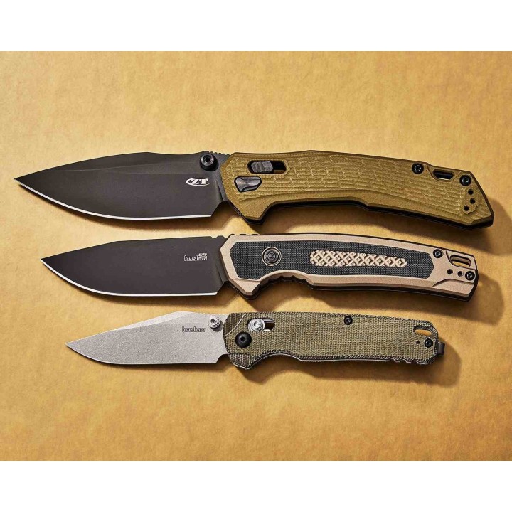 Couteau Kershaw Auto Launch 21 Automatique Lame Acier CPM-M4 Manche Alu FDE/G10 Made In USA KS7106 - Livraison Gratuite