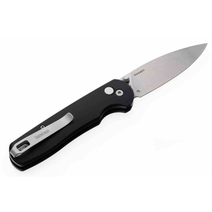 Couteau Kershaw Remnant Lame Spear Point Acier D2 SW Manche Micarta Noir KVT Button Lock KS2054 - Livraison Gratuite