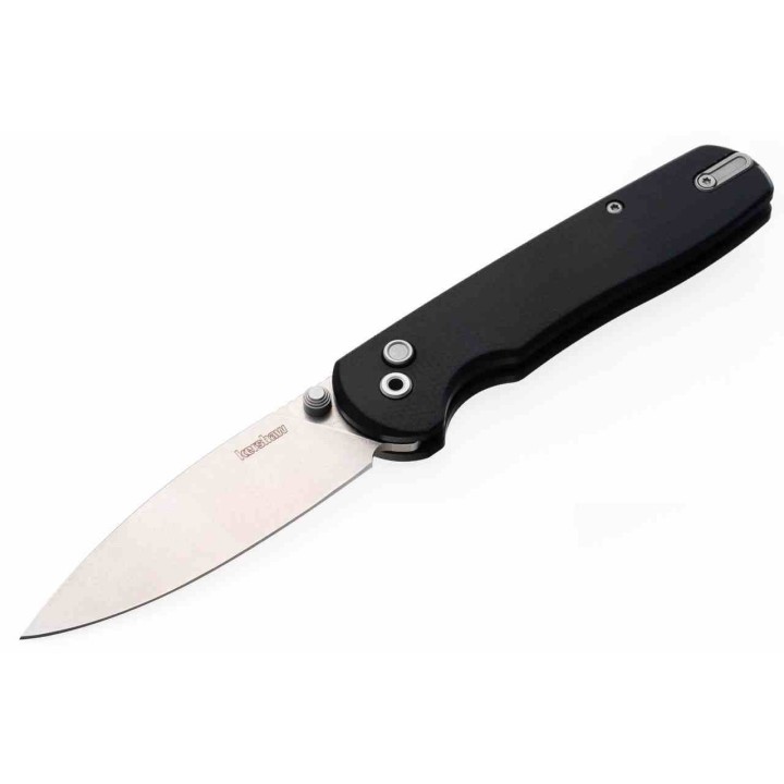 Couteau Kershaw Remnant Lame Spear Point Acier D2 SW Manche Micarta Noir KVT Button Lock KS2054 - Livraison Gratuite