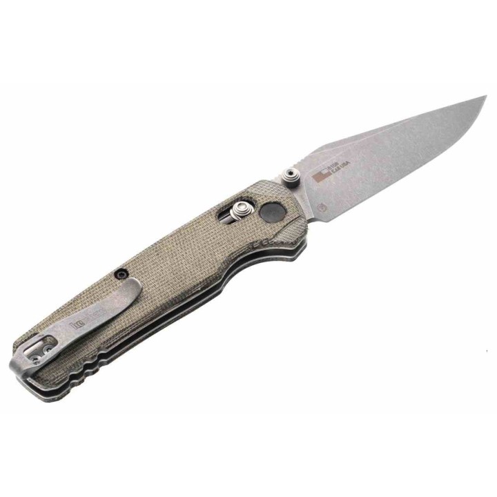 Couteau Kershaw Bel Air Green Lame Acier CPM-MagnaCut Manche Micarta DuraLock Clip Made USA KS6106 - Livraison Gratuite