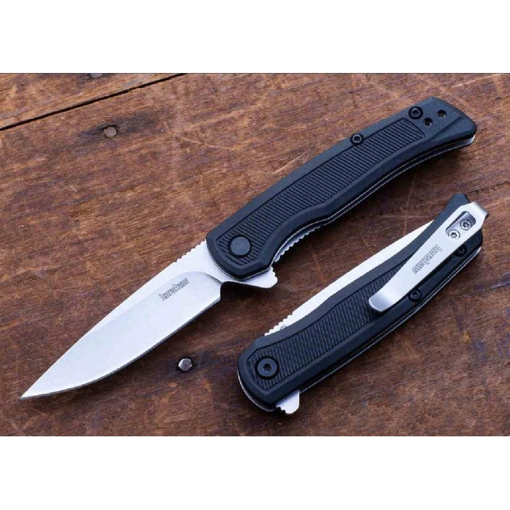 Couteau Kershaw Outfield A/O Lame Acier 4Cr14 SW Manche Nylon Linerlock Clip KS1428 - Livraison Gratuite