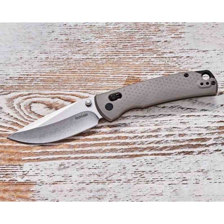 Couteau Kershaw Sequence DuraLock Lame Drop Point Acier 8Cr13MoV Manche GRN KVT KS1426 - Livraison Gratuite