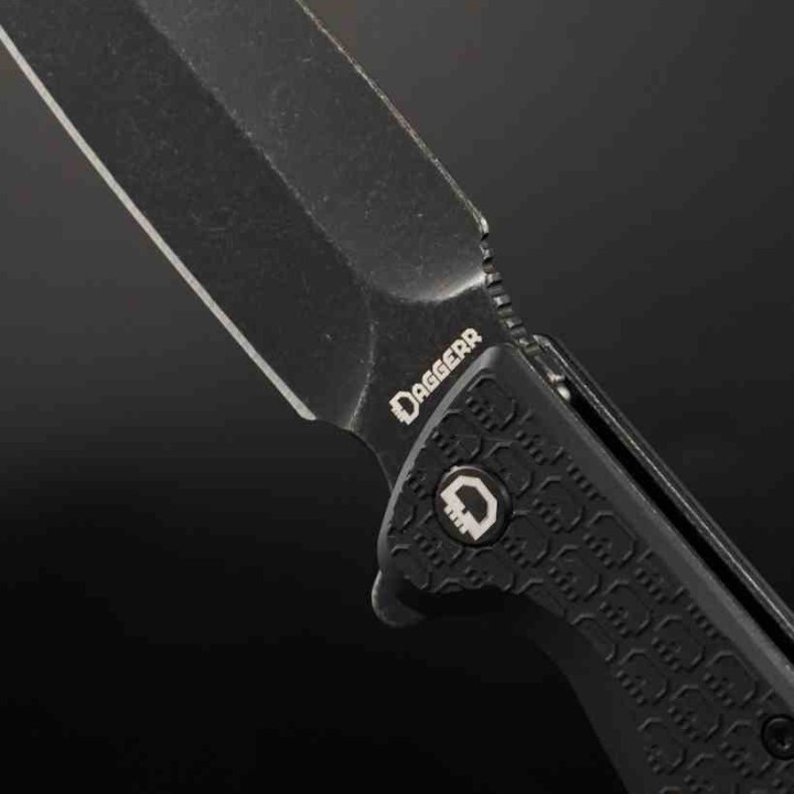 Couteau Daggerr Knives Vendetta Black Lame Dague Acier 8Cr13MoV Manche FRN Linerlock DGRVDFBKBW - Livraison Gratuite