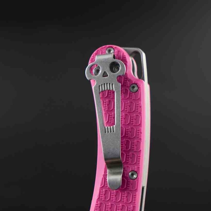 Couteau Daggerr Knives Toothpick Pink Lame Clip Point Acier 8Cr14MoV SW Manche FRN Linerlock DGRTPFPKSW - Livraison Gratuite