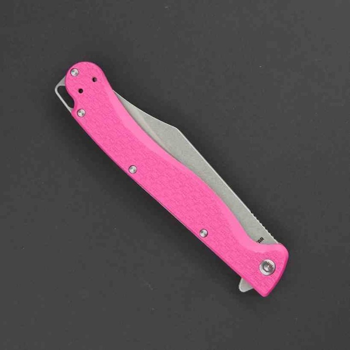 Couteau Daggerr Knives Toothpick Pink Lame Clip Point Acier 8Cr14MoV SW Manche FRN Linerlock DGRTPFPKSW - Livraison Gratuite