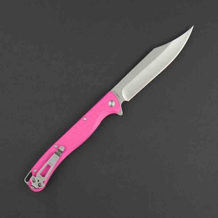Couteau Daggerr Knives Toothpick Pink Lame Clip Point Acier 8Cr14MoV SW Manche FRN Linerlock DGRTPFPKSW - Livraison Gratuite
