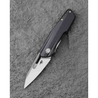 Couteau Bestech Toddler Black Lame Reverse Tanto Acier 14C28N 2 Tons Manche G10 KIVT BTKG64A - Livraison Gratuite