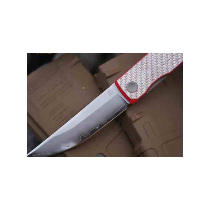 Couteau NorthMountain KAIKEN FCarbone/G10 Lame Tanto Acier SLD-Magic SAN MAI Linerlock NMB250221 - Livraison Gratuite