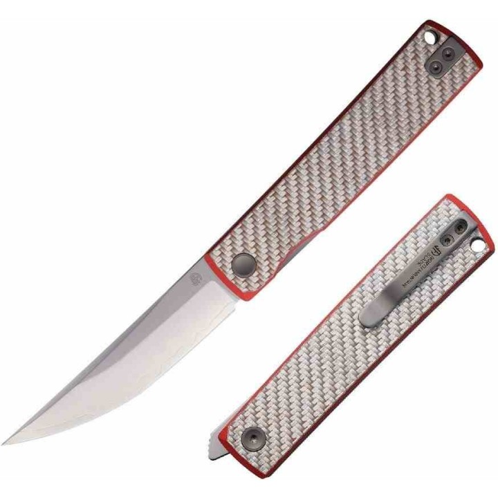Couteau NorthMountain KAIKEN FCarbone/G10 Lame Tanto Acier SLD-Magic SAN MAI Linerlock NMB250221 - Livraison Gratuite