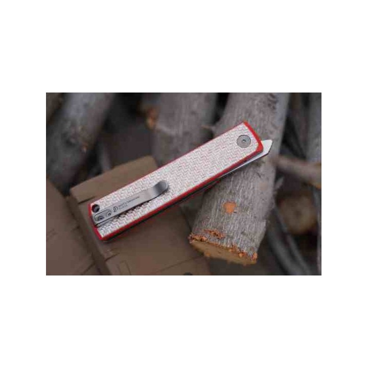 Couteau NorthMountain KAIKEN FCarbone/G10 Lame Tanto Acier SLD-Magic SAN MAI Linerlock NMB250221 - Livraison Gratuite