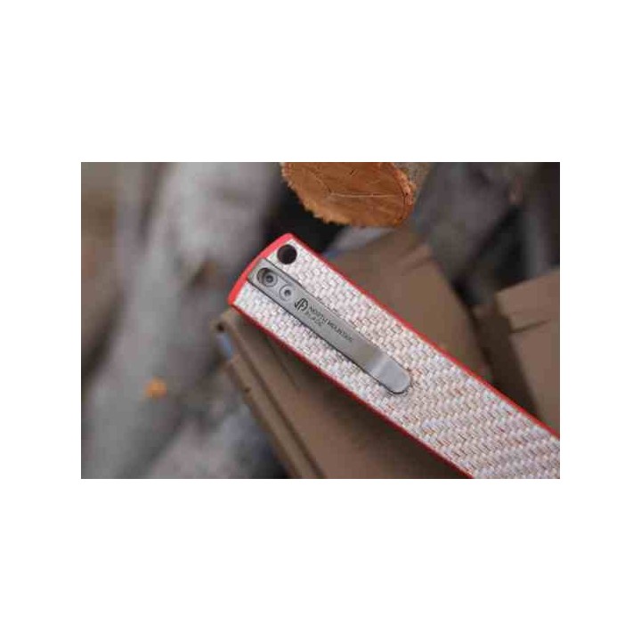 Couteau NorthMountain KAIKEN FCarbone/G10 Lame Tanto Acier SLD-Magic SAN MAI Linerlock NMB250221 - Livraison Gratuite